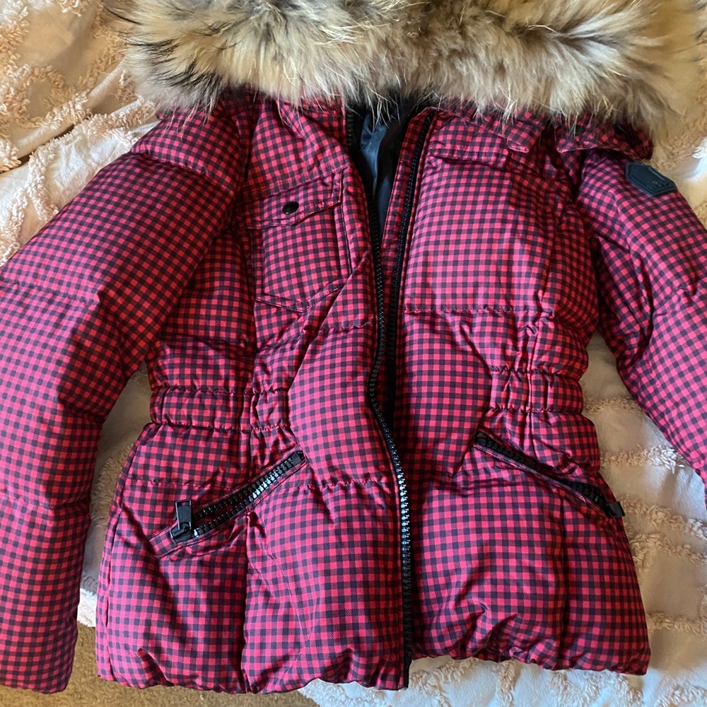 Authentic Coach down jacket with fur